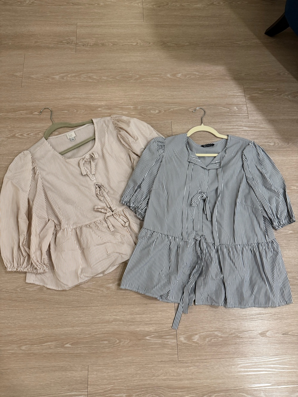 TWO bow tie front shirts